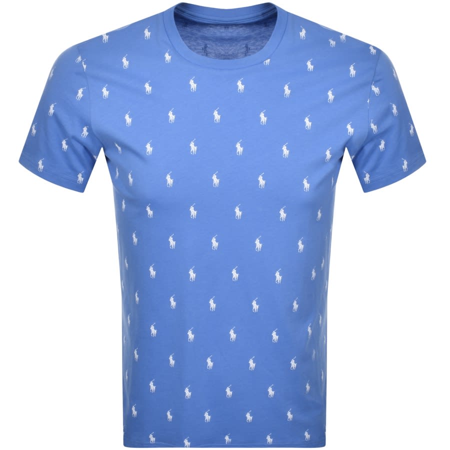 Alternative Image for ProductRalph Lauren Crew Neck Logo T Shirt Blue1